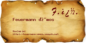 Feuermann Ámos névjegykártya